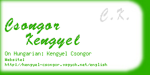 csongor kengyel business card